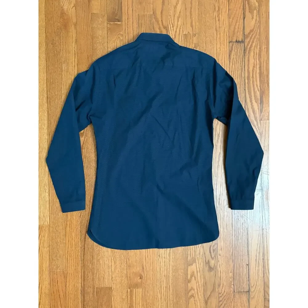 The Kooples Blue Long Sleeve Mens‎ Button Down Shirt- Fitted Medium- EUC - Picture 2 of 7